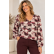 Enjoy Blouson v-hals grafische print 183619 Enjoy Blouson v-hals grafische print 183619