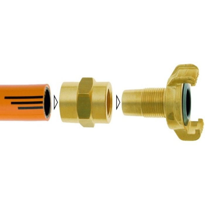 GEKA® GEKA plus Schlauchstück XK  3/4" - 19mm MS m. Schlauchfassung DVGW  VPE 5