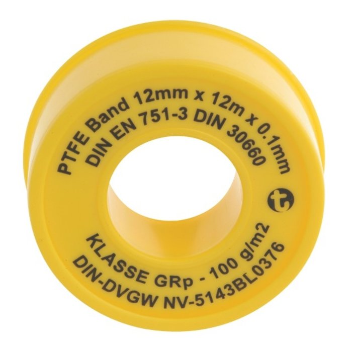 GEKA® Dichtbandrolle PTFE 12m x 12mm x 0,1mm DVGW VPE 10