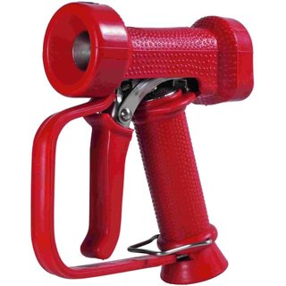 GEKA® Profi-Reinigungspistole Heißwasser IG G1/2 Edelstahl rot m.Sicherheitsbügel