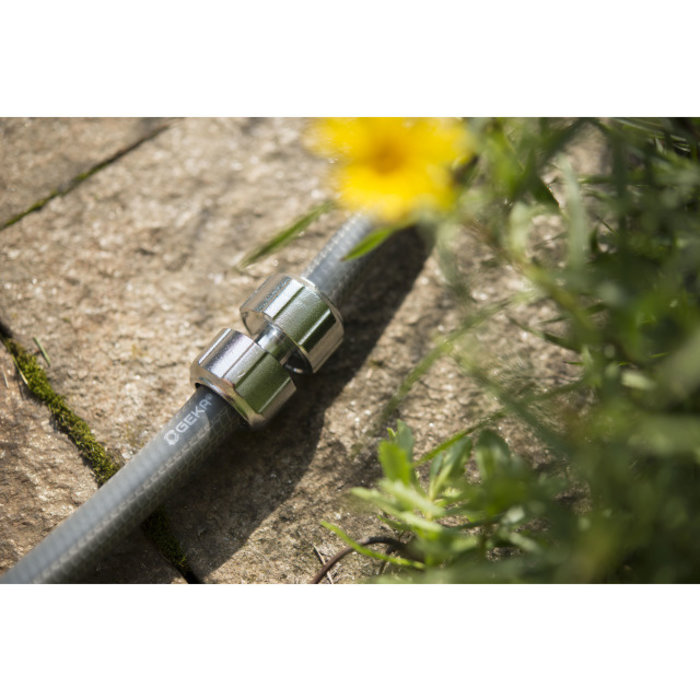 GEKA® GEKA plus-Schlauchverbinder "Stecksystem" 1/2" - 13mm MS Cr m. Spannmutter Karte VPE 5