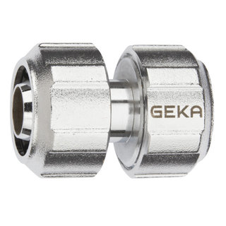 GEKA® GEKA plus-Schlauchverbinder "Stecksystem" 3/4" - 19mm MS Cr m. Spannmutter Karte VPE 5