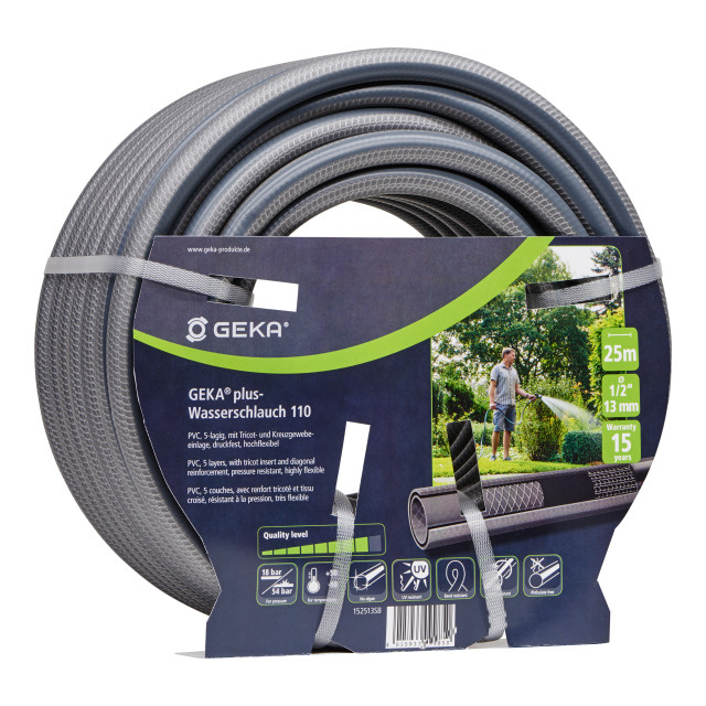 GEKA® GEKA plus-Wasserschlauch 110 5/8" 50m-Rolle PVC 5-lagig