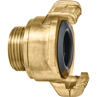 GEKA® GEKA plus-Gewindestück "soft rain" AG G 3/4" MS drehbar EAN VPE 10