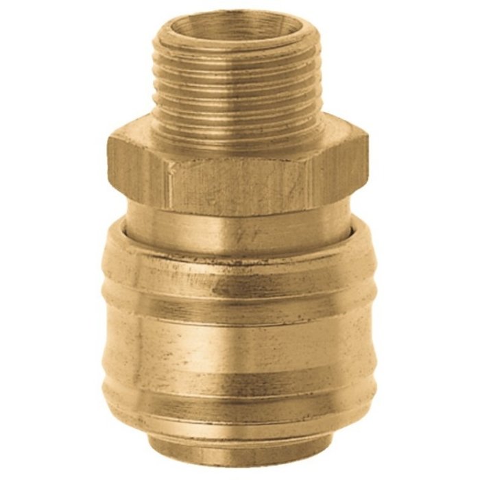 GEKA® ESSK-Ventilsteckdosen  AG G 1/4" MS m. Sechskant VPE 10