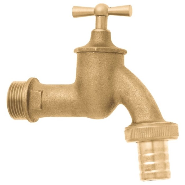 GEKA® Wasserhahn 3/4" MS poliert m. Verschraubung VPE 5