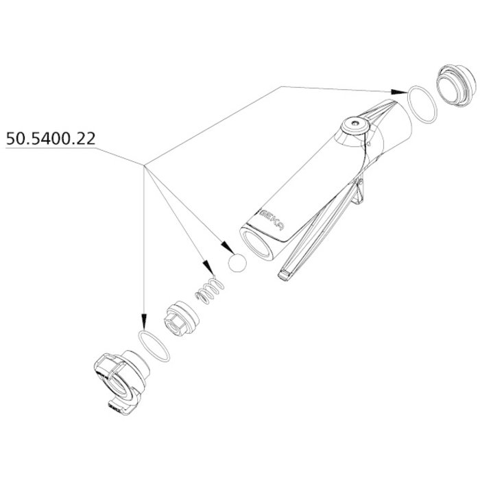 GEKA® GEKA plus-Ersatzteilset soft rain zu Nr. 5303HVLSB, 5303HVXLSB