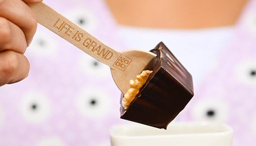 Intensive köstliche dunkle Schokolade Hotchocspoons für die beste heiße Schokolade!