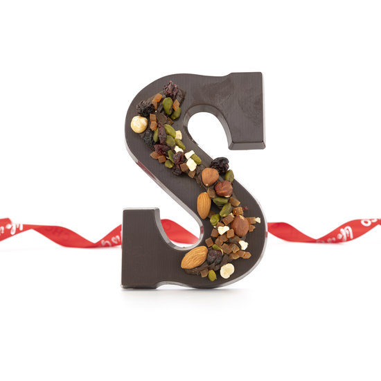 DARK Luxury chocolate letter dried nuts & fruit