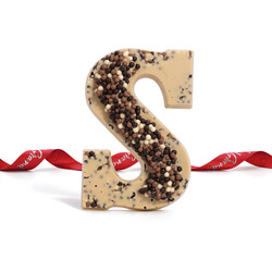 Luxury amber chocolate letter