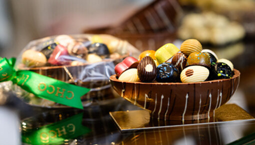 Handmade chocolates in different shapes and delicious flavors!