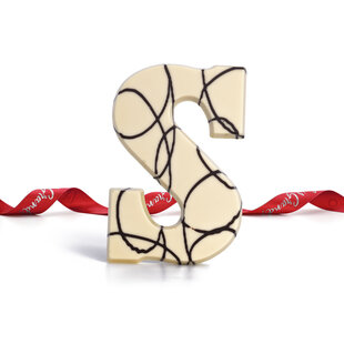 Luxury chocolate letter white with pure stripes