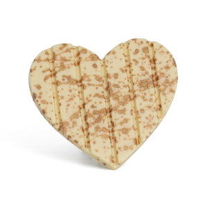 XL heart chunk white with gold