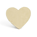 XL heart chunk white with gold