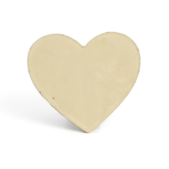 XL heart chunk wit met goud