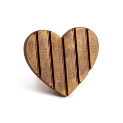 XL heart chunk golden sheen