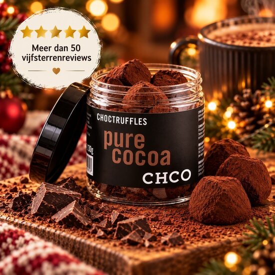 DARK Pure Cocoa chocolade truffels – 130 gram