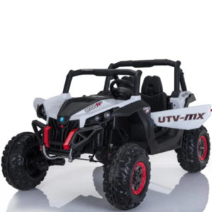 Buggy électrique enfant UTV MX 12V 2 Places Blanc Buggy électrique enfant UTV MX 12V 2 Places Blanc