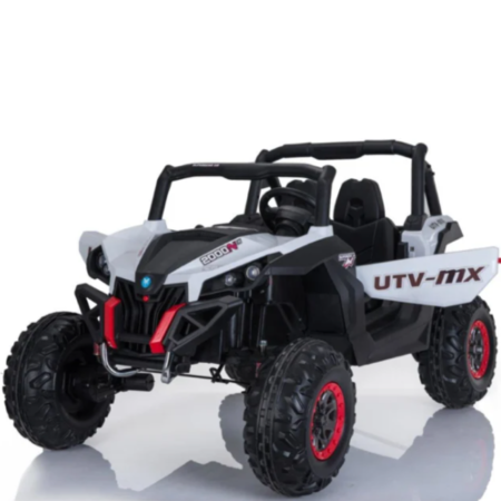 Buggy électrique enfant UTV MX 24V 2 Places Blanc