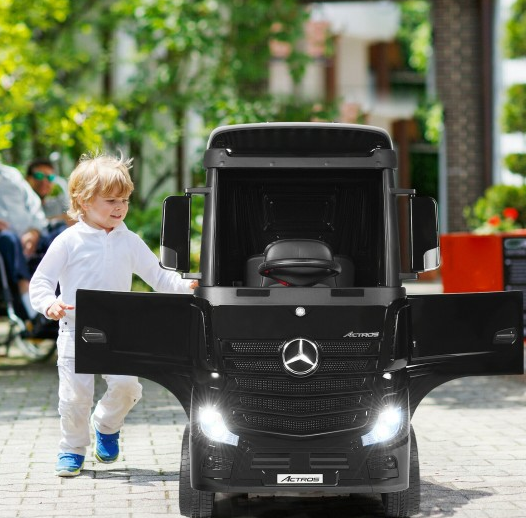 Voiture electrique enfànt Mercedes Mercedes Actros 12V camion électrique  enfant metallic Noir