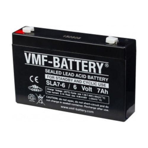 Batterie 6V 7Ah avec cosses faston pour tout engin en 6V 7Ah