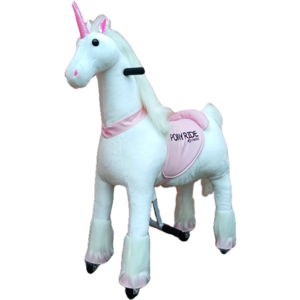 Pony Ride Licorne cheval a roulettes enfants rose Small