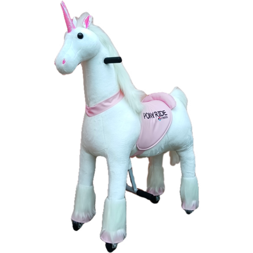 Pony Ride Licorne cheval a roulettes enfants rose Medium