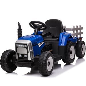 Tracteur électrique pour enfants avec remorque 12V Bleu Tracteur électrique pour enfants avec remorque 12V Bleu