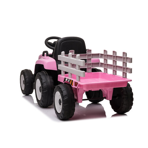 Tracteur électrique pour enfants avec remorque 12V Rose Tracteur électrique pour enfants avec remorque 12V Rose
