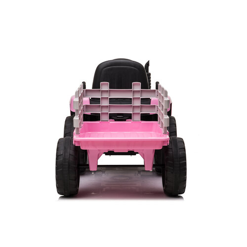 Tracteur électrique pour enfants avec remorque 12V Rose