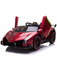 Lamborghini Veneno 12V Voiture électrique enfant 2 places Rouge Métallisé