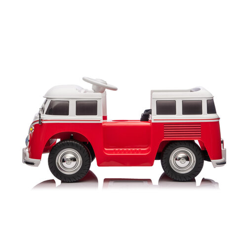 Voiture électrique enfant Volkswagen Volkswagen T-1 minibus 12V voiture pour enfant Rouge