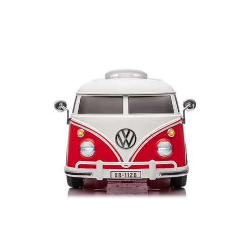 Voiture électrique enfant Volkswagen Volkswagen T-1 minibus 12V voiture pour enfant Rouge
