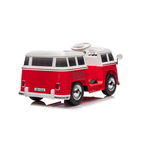 Voiture électrique enfant Volkswagen Volkswagen T-1 minibus 12V voiture pour enfant Rouge