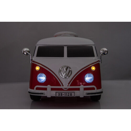 Voiture électrique enfant Volkswagen Volkswagen T-1 minibus 12V voiture pour enfant Rouge