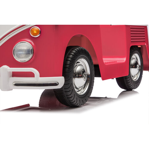Voiture électrique enfant Volkswagen Volkswagen T-1 minibus 12V voiture pour enfant Rose