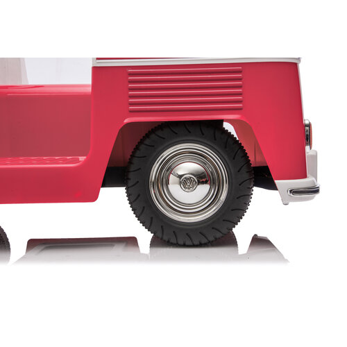 Voiture électrique enfant Volkswagen Volkswagen T-1 minibus 12V voiture pour enfant Rose