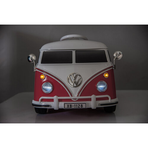 Voiture électrique enfant Volkswagen Volkswagen T-1 minibus 12V voiture pour enfant Rose