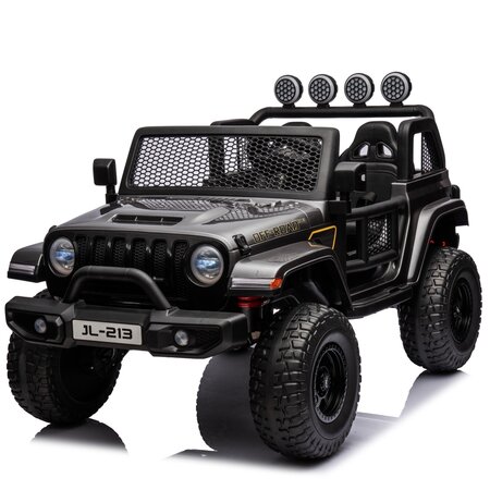 FINOOS Jeep électrique 2 places voiture pour enfant Gris