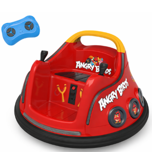 FINOOS Électrique voiture pour enfant Bumper Car Angry Birds 6V Rouge