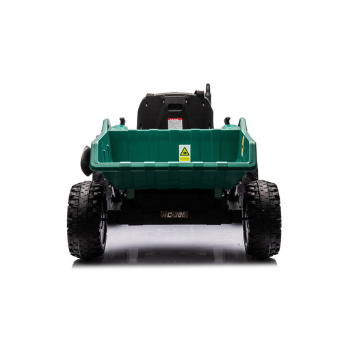 FINOOS Tracteur électrique pour enfant avec remorque 24V Vert FINOOS Tracteur électrique pour enfant avec remorque 24V Vert