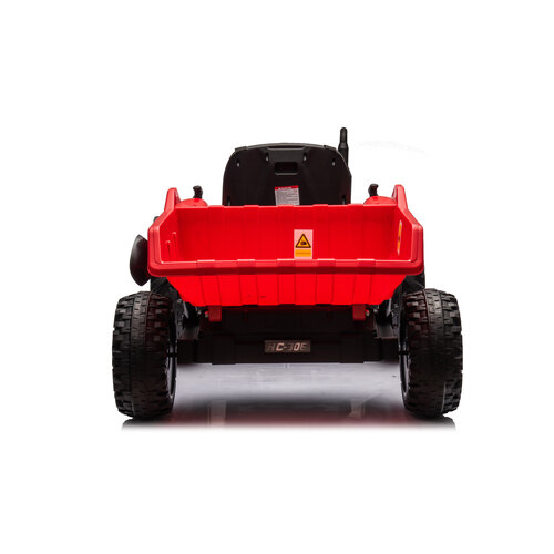 FINOOS Tracteur électrique pour enfant avec remorque 24V Rouge FINOOS Tracteur électrique pour enfant avec remorque 24V Rouge