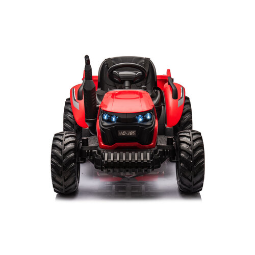 FINOOS Tracteur électrique pour enfant avec remorque 24V Rouge FINOOS Tracteur électrique pour enfant avec remorque 24V Rouge