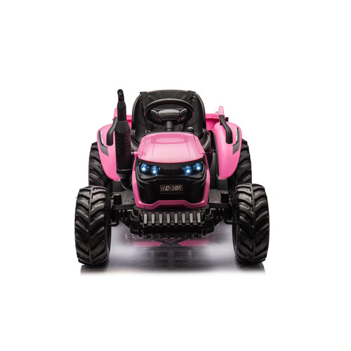 Tracteur électrique pour enfant avec remorque 24V Rose Tracteur électrique pour enfant avec remorque 24V Rose
