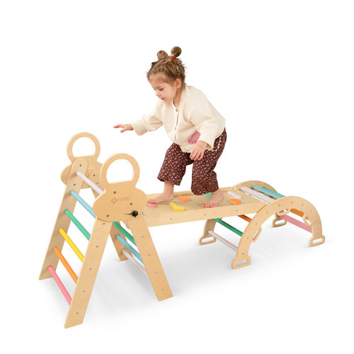 FINOOS FINOOS Structure d’escalade - Triangle d’escalade - Arche d’escalade - Toboggan - Montessori - Jouets en bois - Arc-en-ciel FINOOS FINOOS Structure d’escalade - Triangle d’escalade - Arche d’escalade - Toboggan - Montessori - Jouets en bois - Arc-en-ciel
