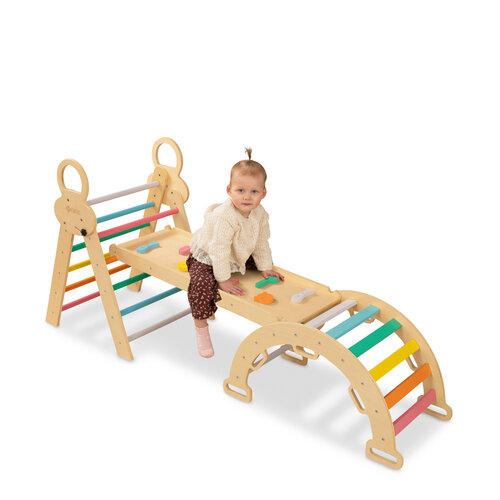 FINOOS FINOOS Structure d’escalade - Triangle d’escalade - Arche d’escalade - Toboggan - Montessori - Jouets en bois - Arc-en-ciel FINOOS FINOOS Structure d’escalade - Triangle d’escalade - Arche d’escalade - Toboggan - Montessori - Jouets en bois - Arc-en-ciel