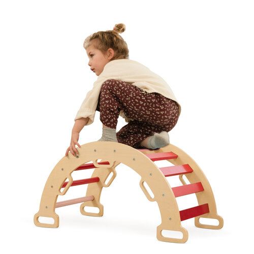 FINOOS FINOOS Structure d’escalade - Triangle d’escalade - Arche d’escalade - Toboggan - Montessori - Jouets en bois - Naturel - Rose FINOOS FINOOS Structure d’escalade - Triangle d’escalade - Arche d’escalade - Toboggan - Montessori - Jouets en bois - Naturel - Rose