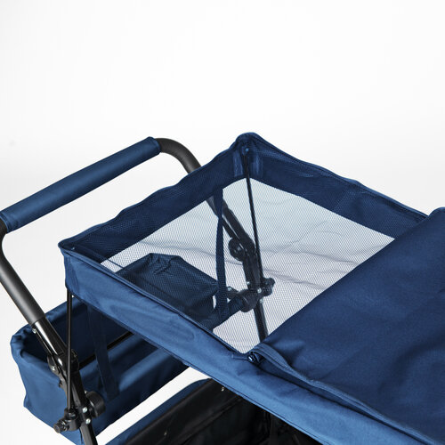 FINOOS - Chariot pliable avec toit et accessoires - Bleu FINOOS - Chariot pliable avec toit et accessoires - Bleu