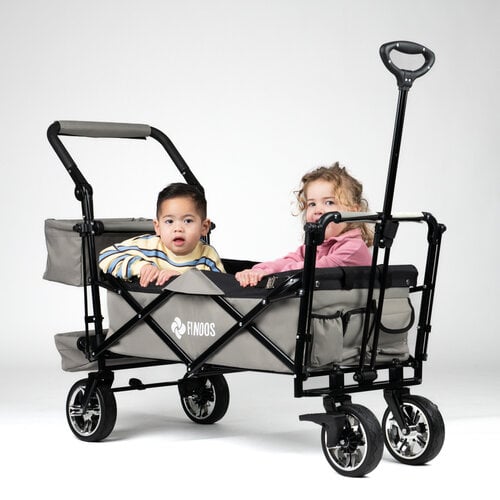 FINOOS FINOOS - Chariot pliable avec toit et accessoires - Grise FINOOS FINOOS - Chariot pliable avec toit et accessoires - Grise