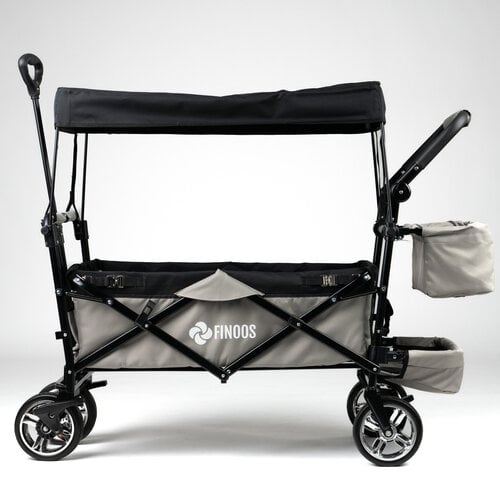 FINOOS FINOOS - Chariot pliable avec toit et accessoires - Grise FINOOS FINOOS - Chariot pliable avec toit et accessoires - Grise